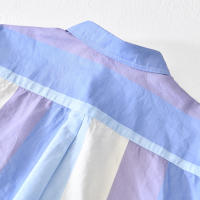 Camisa de cáñamo informal de moda con cuello vuelto de lino - details 10