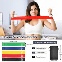 Juego de 5 bandas de resistencia para hombres y mujeres, 5 bandas elásticas con diferentes niveles de resistencia para entrenamientos largos en casa y gimnasio - details 8