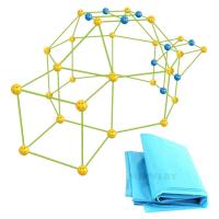Kids forts building kit Construction Fortress Child Game Tents Fort Build Kid DIY 3D Assemble Tent Toy Gift for Kids - details 2