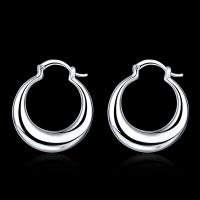 Pendientes de plata de ley 925 para mujer, aretes redondos de 3CM, joyería de compromiso, regalo - details 4