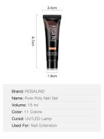 ROSALIND de uñas de Gel UV de dedo francés 15ml rápido extensión Gel empapar uñas arte DIY manicura Gel barniz - details 6