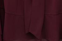 Primavera 2025, blusa estilo capa con volantes color Burdeos para Mujer, camisa holgada con dobladillo asimétrico y lazo en la espalda, Blusas de calle para Mujer - details 6