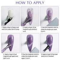 Arte Clavo-esmalte de Gel magnético para uñas, Gel UV semipermanente para Nail Art, Aurora Cat, 10ml - details 20