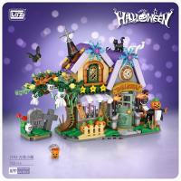 LOZ Halloween Building Block MOC Hut House Pumpkin uCarriage Happy Halloween Decoration Bricks for Boys Kids Toys Halloween Gift - details 12