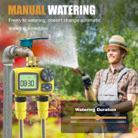 Temporizador de agua de riego de 2 salidas, sistema de riego automático de jardín, controlador de riego programable, retardo de lluvia, aspersión al aire libre - details 5