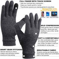 1Pair Full Finger Arthritis Gloves Compression Gloves for Women Men Hands, Finger Joint, Relieve Pain, Rheumatoid,Osteoarthritis - details 3