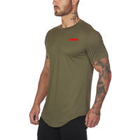 New Hot Sell 0-neck Print T-Shirt Outdoor Casual Short Sleeve Top Men Gym Bodybuilding Fitness Workout T Shirt Summer Mesh Shirt - details 9