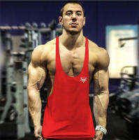 Gym Fitness Sport Cotton Breathable Tank Tops Men Sleeveless Thin Suspenders Vest Bodybuilding Workout Casual Stringer Singlet - details 4