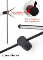 Lámpara LED de pared para decoración del hogar, candelabro moderno de pared largo, accesorio de luz con rotación de 350 ° para dormitorio, sala de estar, sofá de fondo - details 9