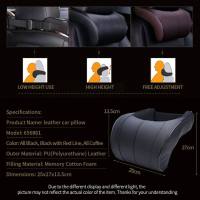 Cojín para el Cuello de Coche de Cuero PU con Espuma de Memoria Almohada de Reposo para Asiento y Cabezal 3 Colores Alta Calidad - details 6