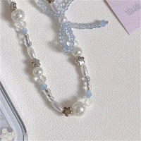 Colgante coreano con forma de estrella y perlas para teléfono, accesorios para iPhone, cordón Universal, joyería para niña, cuerda colgante - details 4