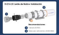 Lente Barlow SVBONY SV216 1.25" 2X para Fotografía Planetaria/Lunar/Solar con Aumento Constante 2X Ideal para Cámaras y Drones - details 8