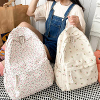 Mochila escolar coreana para estudiantes, mochilas florales blancas para niñas adolescentes, mochila Linda para mujeres, bolsa para libros de marca, mochila de nailon - details 1