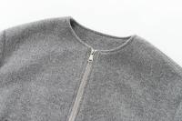 Autumn Women Crop Soft Bomber Jacket Coat Vintage Lantern Sleeve O Neck With Zipper Casual Loose Outerwear Lady Outfits - details 2