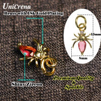 Encantos de Araña UniCrena Plata de 18K, Zirconia Cúbica, Hazlo Tú Misma Joyería - details 0