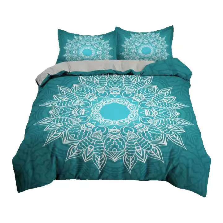 Conjunto de Funda de Edredón Mandala de Poliéster Comedor Suave para Adultos y Niños - 1