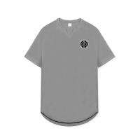 Summer Casual Breathable Quick Dry T Shirt Men V-neck Slim Fit Short Sleeve Shirts Gym Bodybuilding Fitness Hot Sale T-shirts - details 11