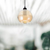 Reemplazo de pantalla de lámpara de globo de vidrio E27, cubierta de pantalla de lámpara de vidrio ámbar transparente E26, apertura de 43mm y 46mm para decoración de accesorios de iluminación - details 6