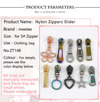 10Pcs 5# Meetee Zipper Silder for Nylon Zips Jacket Purse Pockets Zippers Heads Repair Kits DIY Garment Sewing Accessories - details 2