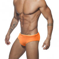 Jessborn pantalones cortos de natación para hombre, bañador profesional de color sólido brillante, a la moda, de cintura baja, para entrenamiento en la playa - details 9