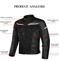 LYSCHY Chaqueta de Moto de Malla Transpirable de Verano para Hombre, Anticaída y Resistente al Desgaste, con Equipo de protección incorporado - details 7