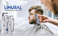 Limural-cortadora de pelo eléctrica para hombres, profesional, inalámbrica, recargable, con pantalla LED, caja de Metal - details 0