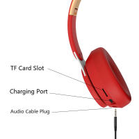 07S auriculares inalámbricos plegables, auriculares estéreo ajustables para juegos, Bluetooth + TF Play + 3,5mm AUX, 3 modos, auriculares HIFI de graves fuertes - details 12