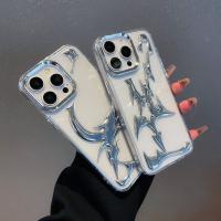 Nueva funda de teléfono con forma de estrella 3D de personalidad atractiva para iPhone 16 14 13 15 Pro Max, moderna, hueca, delgada, a prueba de golpes, protectora y suave. - details 10
