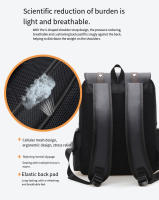 Nuevas mochilas con hebilla de cinturón, bolsos casuales retro británicos, mochilas de cuero PU suave, bolsos de viaje de gran capacidad para salir, mochilas escolares unisex para estudiantes - details 8