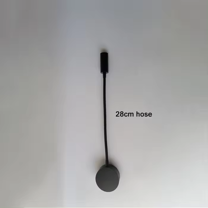 Luz Led de pared de cuello de cisne largo, iluminación de mesita de noche, interruptor negro, manguera de AC90-260V, 110V, 220V, lámpara de lectura para libros, L40cm, 3W - 1