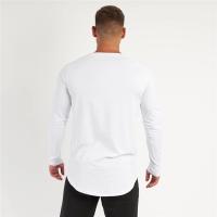 Gym T-Shirt Men Spring Cotton T-Shirt Fitness Men Solid Sports Tshirt O-neck Long Sleeve Tops Men Slim Fit Tee Shirts - details 20