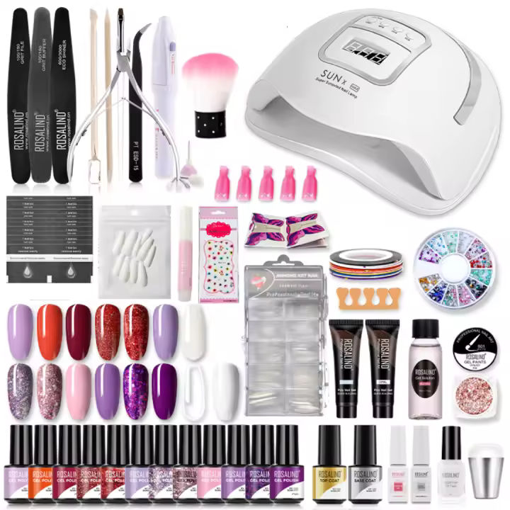 ROSALIND-Conjunto de esmaltes en Gel para uñas, herramientas de manicura, conjunto completo, para Semi permanente, necesita UV LED - 1
