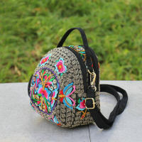 Mochila bordada con flores para mujer, bolsa de hombro de viaje, regalo Floral, Bohemia - details 9