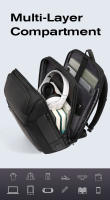 Mochila De Negocios impermeable para hombre, 2023 pulgadas, para ordenador portátil, 15,6 - details 10