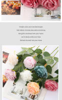 Flores artificiales de seda, ramo de ramas largas para decoración del hogar y boda, plantas falsas, suministros de corona DIY, accesorios - details 7