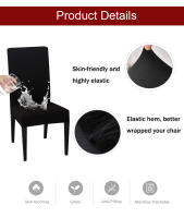 Coolazy-Funda de LICRA para Asiento de Comedor, Fundas Elásticas impermeables para Sillas de boda, 1 pieza - details 1