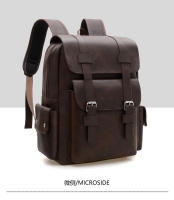 Nuevas mochilas con hebilla de cinturón, bolsos casuales retro británicos, mochilas de cuero PU suave, bolsos de viaje de gran capacidad para salir, mochilas escolares unisex para estudiantes - details 29