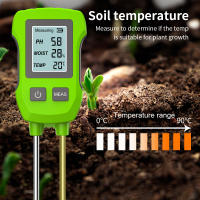 Probador de suelo 3 en 1, pantalla LCD, medidor de temperatura de humedad del PH del suelo, Detector de suelo portátil con retroiluminación para plantas de flores y jardín - details 5
