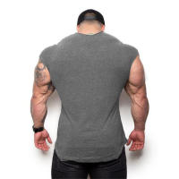 Summer Gym Training Singlet Men Breathable Clothing Bodybuilding Sleeveless Tank Top Fitness Vest Muscle Running shirt for Male - details 10