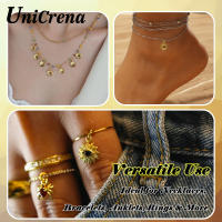 Encantos de Ojo Malévolo de Girasol UniCrena Joyería Hecha a Mano con Zircon Plateado - details 3