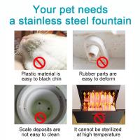 Fuente de acero inoxidable con marca de agua para gatos, dispensador automático de agua, filtro con Sensor, bomba Ultra silenciosa - details 5