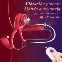 Anillo vibrador para pene Rose con 10 vibraciones, estimulador de clítoris y punto G, juguete sexual para parejas adultas, para hombres. - details 13