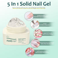 Nailpop Pegamento de gel sólido para uñas para presionar sobre uñas Adhesivo fuerte Punta de gel transparente Adhesivo Gel UV Duradero Sin daños 20 g (1/3 piezas) - details 1