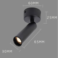 Focos de techo de haz estrecho Industrial, luz de punto de Pin de montaje en superficie de 3W y 5W, 8 °, 15 °, 24 °, para museo de joyas, luz de imagen Gallary - details 1