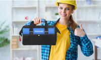 Bolsa de Herramientas WORKPRO de 13 Pulgadas, Bolsa de Herramientas de Boca Ancha con Bolsillos Interiores para Almacenamiento de Herramientas - details 6