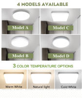 Lámpara LED de techo ultradelgada, candelabro cuadrado impermeable, decoración interior del hogar, 48W, 36W, 24W, 18W, 220V, dormitorio, sala de estar, cocina - details 2