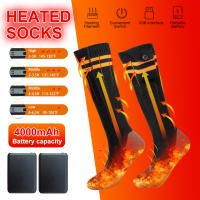 Calcetines calefactables eléctricos de 5000mah y 150℉ calcetines calefactores ajustables con 4 ajustes de temperatura calcetines unisex para invierno viajes al aire libre esquí y pesca - details 0
