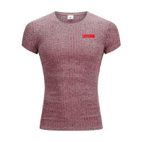 Casual Fashion Slim Fit Print T-shirt Men Sports Short Sleeve Knitted Shirt Summer Gym Fitness Bodybuilding Workout Tops Clothes - details 15