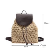 Mochila de Viaje para Mujer en Punto y Tejido Boho Estilo Crochet Mochila de Hombro Hueca para Verano Patrón Sencillo Hecho en China Adecuado para Otoño e Invierno - details 14