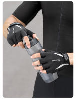 WEST BIKING-guantes de ciclismo para hombre y mujer, de medio dedo, con absorción de impacto, equipo deportivo para bicicleta de carretera - details 14